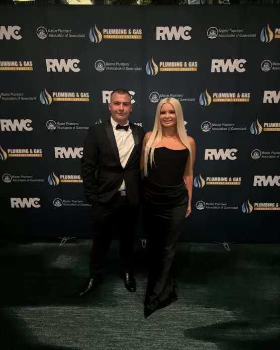 Arron and Amity Hughs at Plumbing and Gas Industry Awards 2024