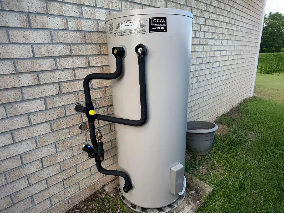 new hot water unit installed