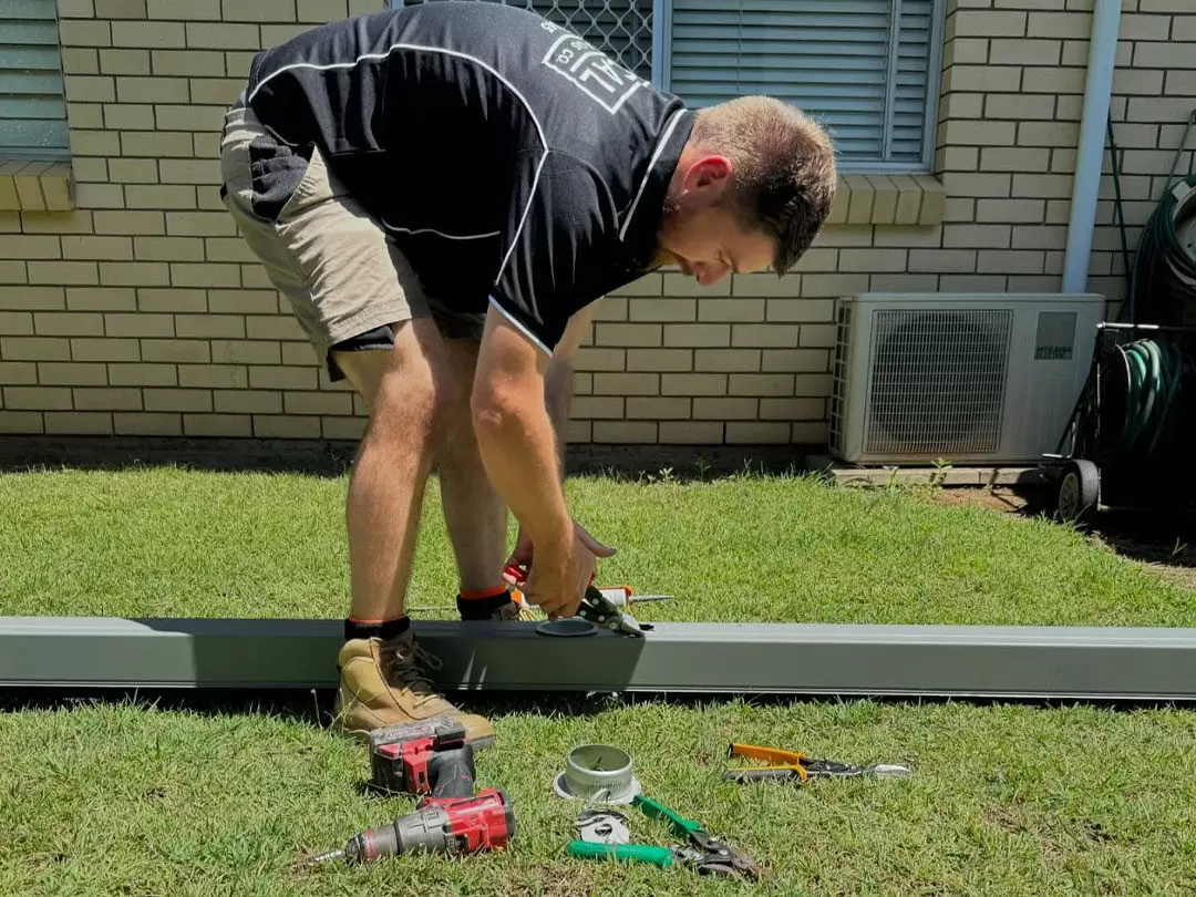 replacing damaged gutter section