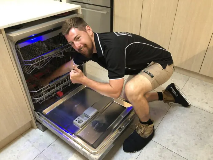 Local Plumber Installing Dishwasher